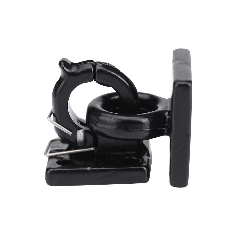 RC Trailer Tow Lock Bracket Set for SCX10 CC01 D90 D110 TF2 RC Car, Authentic Black 2 Sets for Fans