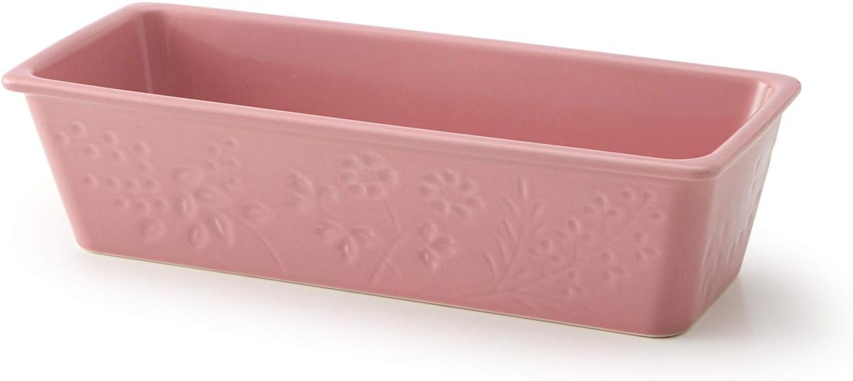 MIYAWO BKS02-098 Bakeware Bakers Pound Cake Pan, Pink, Diameter 9.8 x Depth 3.9 x Height 2.6 inches (25 x 10 x 6.5 cm), Microwave, Dishwasher and Oven Safe