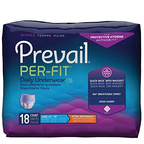 Per-Fit Protective Underwear for Women, Large, 18 count (Pack of 4)