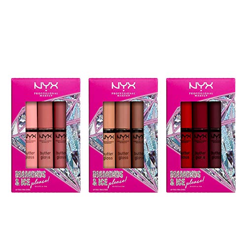 NYX PROFESSIONAL MAKEUP Diamonds & Ice Butter Gloss Trio 3-Pack