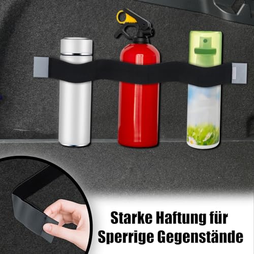 7 Stück Auto-Klettverschlussstreifen, Klettbander 4 Größe, Kofferraum Klettstreifen, Klettverschluss Bander, Auto Klett Streifen Elastisches Klettbänder zur Befestigung von Gegenständen Im Auto