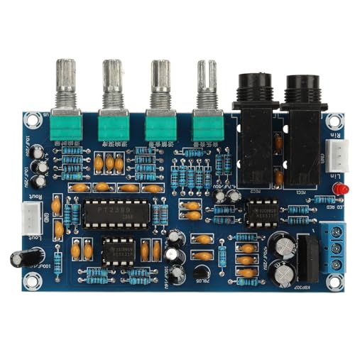 Oumefar Microphone Reverb Module, Microphone Reverb Plate Dual 12V AC Easy Installation PT2399 Chip for Karaoke