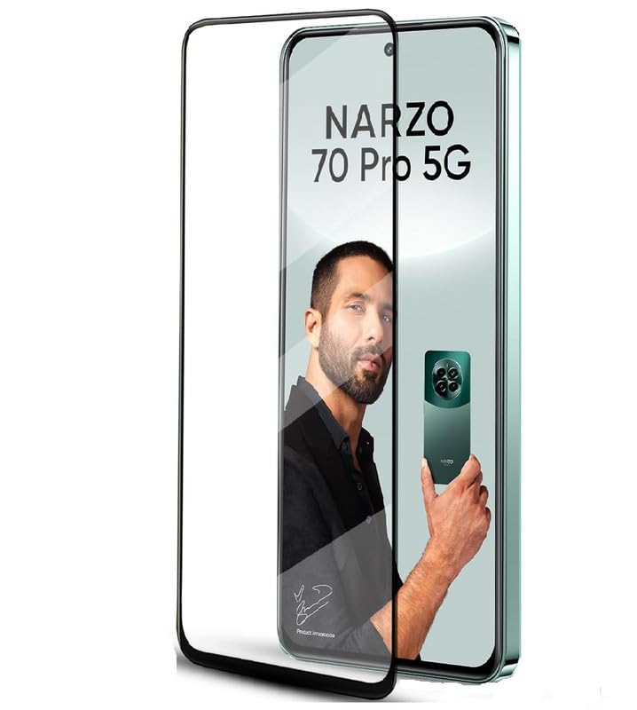 Image of Tempered Glass Screen Protector for Realme Narzo 70 Pro 5G with Easy Installation kit