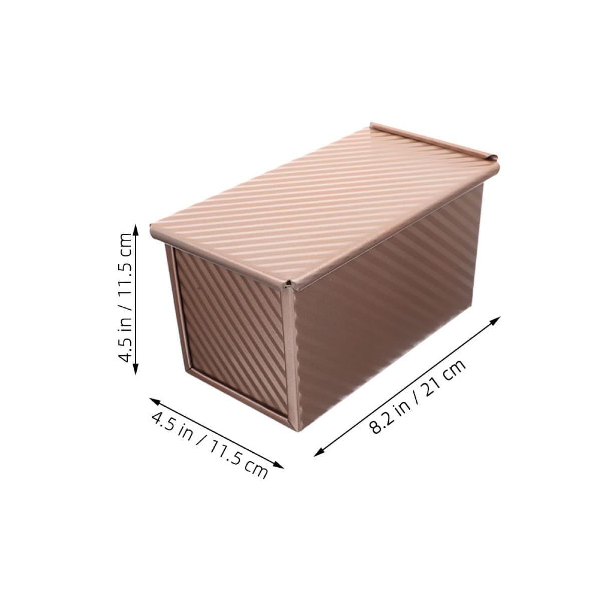 Molde Rectangular Recubrimiento Antiadherente para Hornear Pan de Acero al Carbono con Tapa, 2 Unidades y Fácil Limpieza para Cocina en Casa