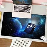 QRFASFZO Tapis de Souris Gaming - 30x80 cm - Tapis de Souris Esports - Ne Glisse jamais - Couverture complète du Bureau - Impression d'art sur Le thème du Film Doctor Who