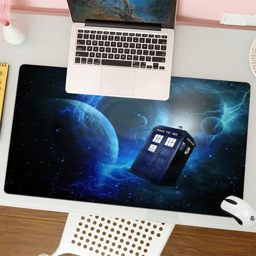 QRFASFZO Tapis de Souris Gaming - 30x80 cm - Tapis de Souris Esports - Ne Glisse jamais - Couverture complète du Bureau - Impression d'art sur Le thème du Film Doctor Who