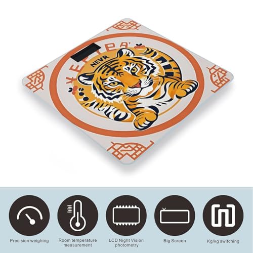 Báscula Digital para Baño con Pantalla LED y Vidrio Templado miniatura 3