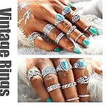 17-MILE-82-Pcs-Vintage-Silver-Knuckle-Rings-Set-for-Women-Bohemian-Stackable-Joint-Finger-Rings-Retro-Stone-Crystal-Stacking-Midi-Rings-Pack