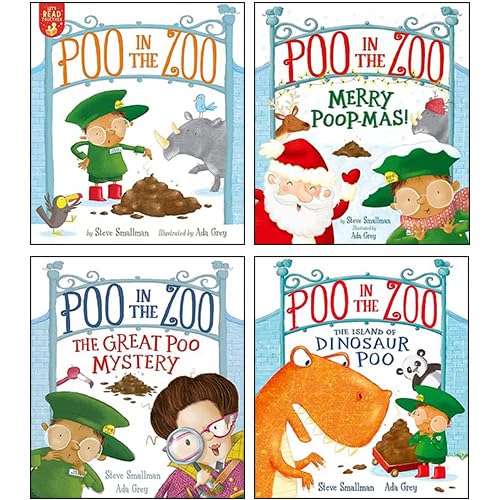 Poo in the Zoo Series 4 Books Collection... by Steve Smallman