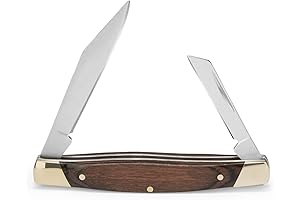 Buck Knives 375 Deuce 2-Blade Folding Pocket Knife with Wood Handle