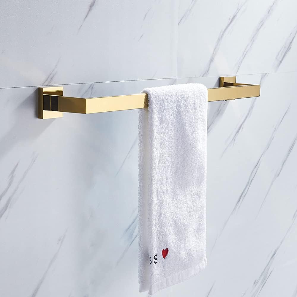 Modern Wall-Mounted Bathroom Accessories - Copper Robe Hook, Towel Rail, Tissue Paper(Single Towel Bar)