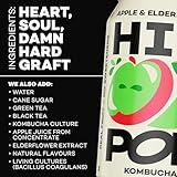 Hip Pop Real Fruit Kombucha, Apple & Elderflower | Low Calorie, No Sweeteners | Gut Friendly, Live Cultures | 24 x 330 ml - Image 6