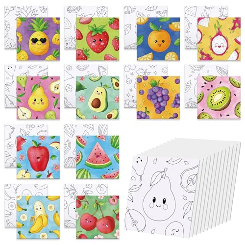 Catálogo para Comprar On-line Lienzos preestirados - los preferidos. 48 Anseal - 12 paquetes de lienzos predibujados para pintar, 4 x 4 pulgadas, fiesta de pintura preimpresa de frutas, tablas de pintura preestiradas para amantes de la pintura,...