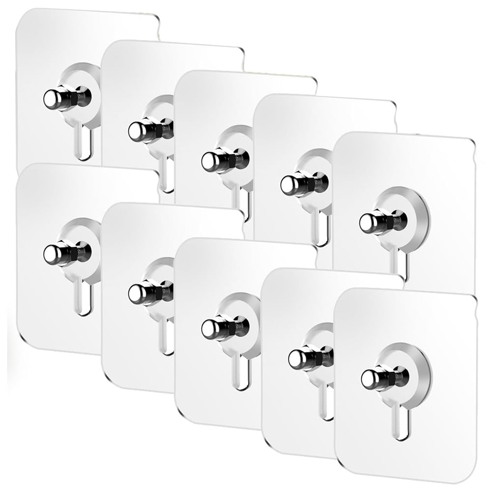 CTRLZS 10PCS Drill Free Adhesive Hooks No Trace Sticker for Bathroom Kitchen Storage Punch Free Stickers