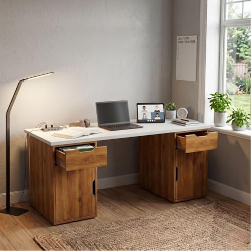 FFO Nova Study Table for Home with 2 Side Storage &amp; Drawer, 150 X 60 Large Size Top, Home Office Laptop Desk, Writing Desk for Students &amp; Prof