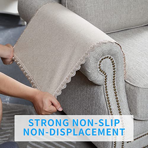 Fundas de brazo de sofá de encaje protectores lavables de reposabrazos de sala de estar pack de 2 5