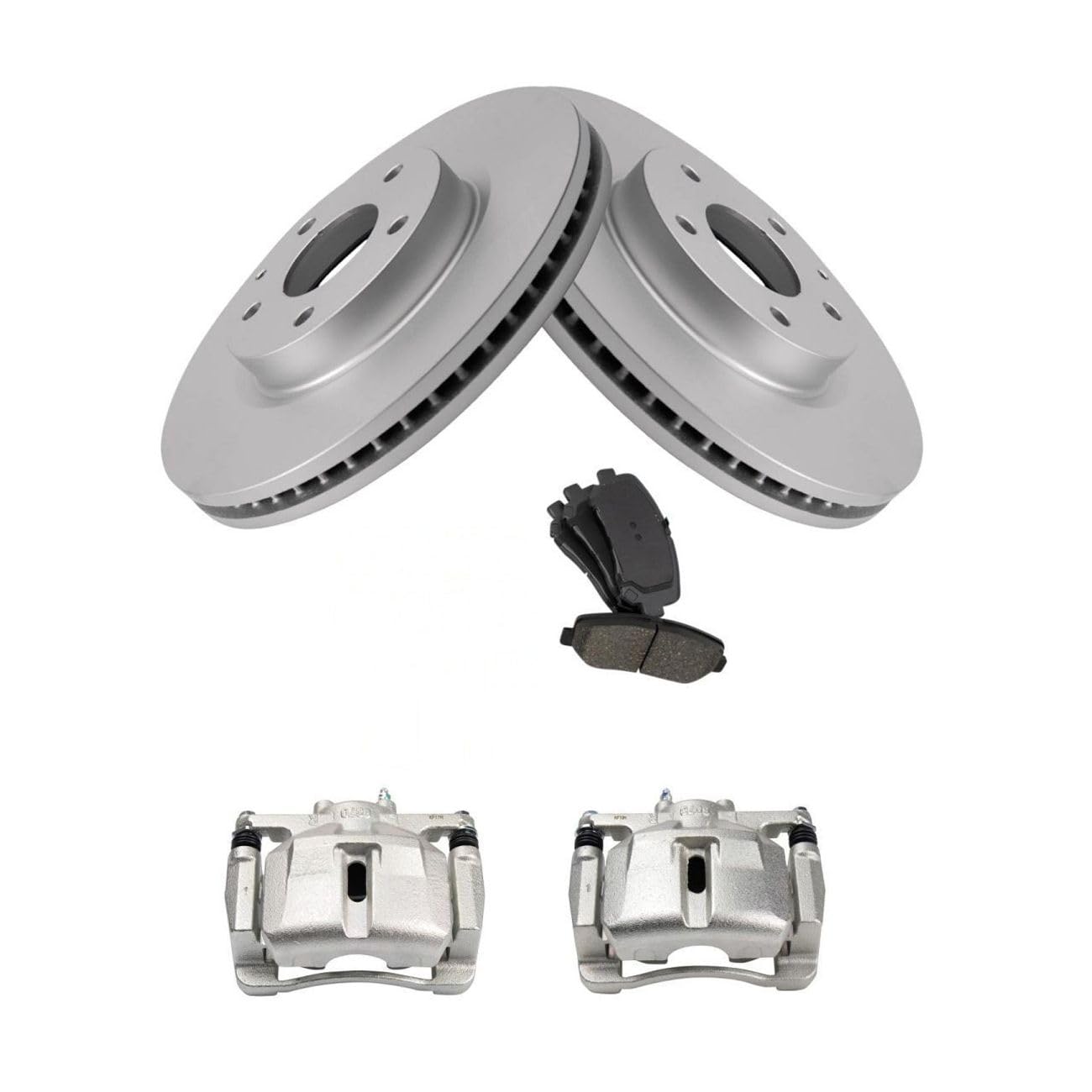 OKJHFD Brake Kit Front Calipers Ceramic Pads & Rotors Lug for Mazda for CX-5 2013-2015 with Caliperskit Includes 19-B7120 K0Y13328Z