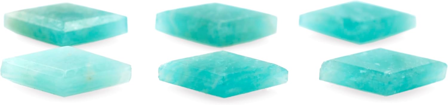 Natural Amazonite Stone Beads for Jewelry Making Diamond Shape Gemstone 10X20 mm Faceted Cut Slice Loose Stone Crystal Birthstone DIY Bead