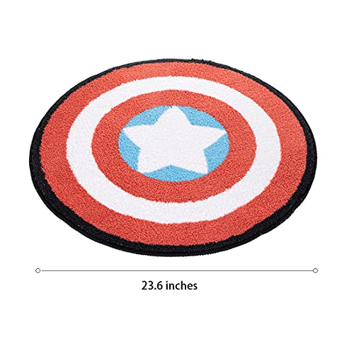 Marvel Captain America Bath Floor Mat Officially Licensed Product 60cm Diameter - Image 2