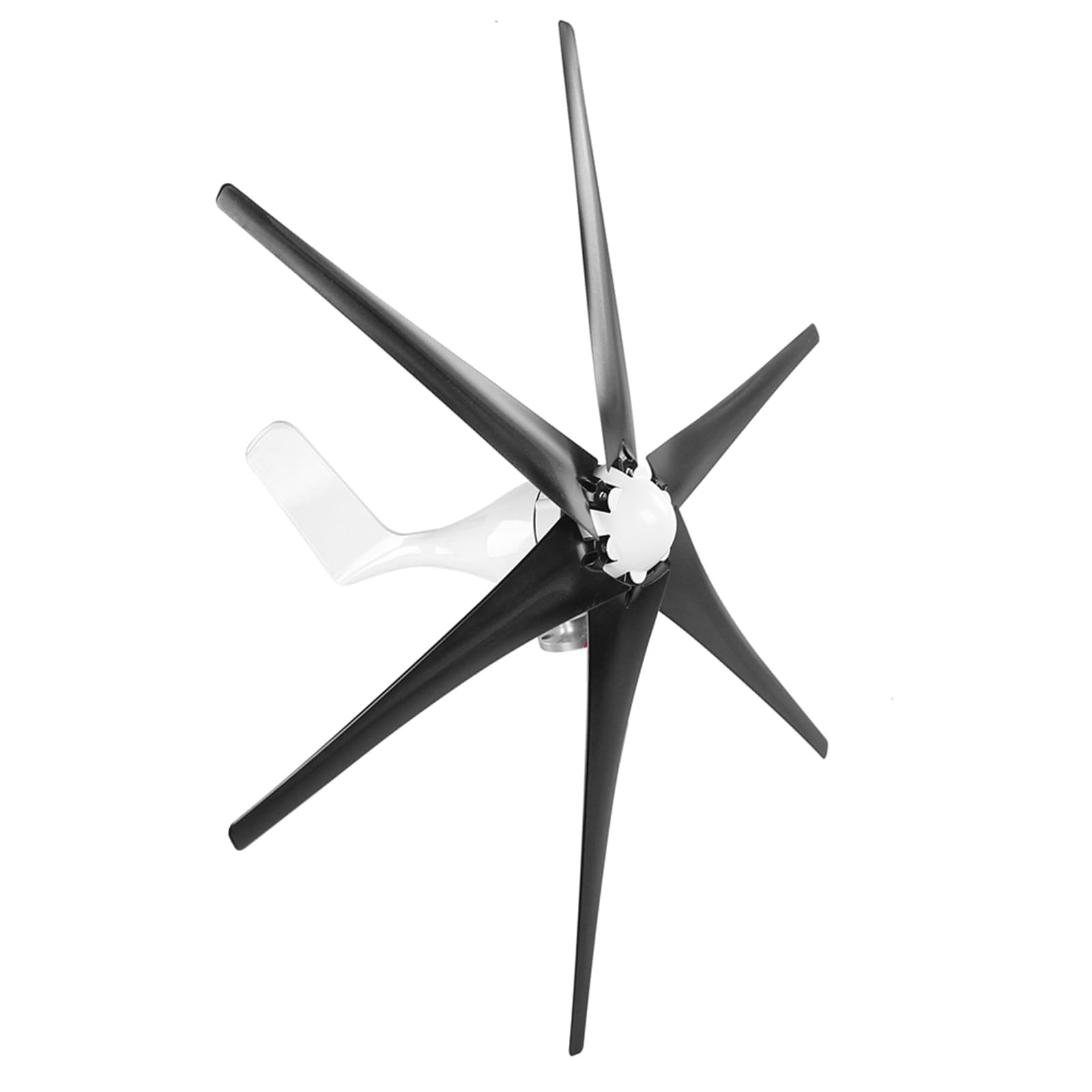 Cocoarm Mini Turbinas Eólicas Generador de Viento Aleación y Plástico 300W 6 Palas 12V 24V 48V Bajo Nivel de Ruido con Controlador para Uso en el Hogar, Granja, Barco Fuera de la Red (24V)