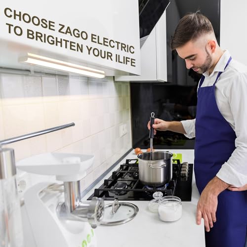 Image of ZAGO 12 Inch LED Hardwired Under Cabinet Lighting with Clamp Connector, 5CCT Switchable, Undercounter Led Lights for Kitchen, 120V, 6W, 430-510LM, ETL & Damp Rated, White, 4 Packs