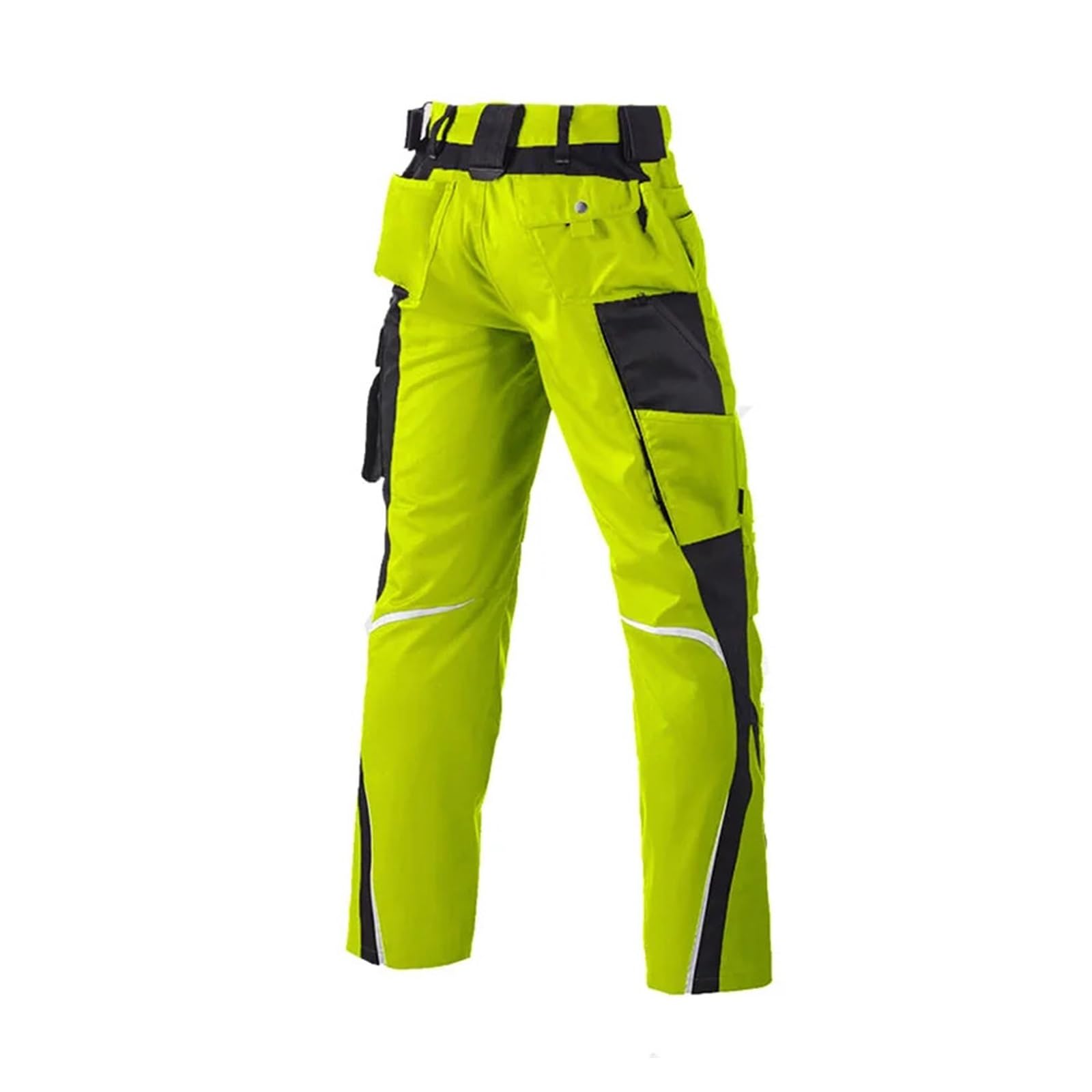 Pantaloni Da Lavoro Uomo Pantaloni da lavoro cantiere cargo uomo con strisce riflettenti, abbigliamento(Color 02,S-28)