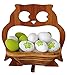 Obstkorb Eule Uhu Waldkauz - wunderschöner Klappkorb 30 x 30 cm Faltkorb Holzkorb Korb Schale Obstkorb Dekoschale Obstschale Holz faltbar Gemüseschale Obstteller, ideal auch als Untersetzer für Töpfe, Pfannen etc. durch die Falttechnik, platzsparende Aufbewahrung im zusammengeklappten Zustand, von CleanPrince, zusammenklappbar 30x30cm, Osterkorb Osternest -körbchen -nestchen für Ostereier Herbstkorb Herbstdeko