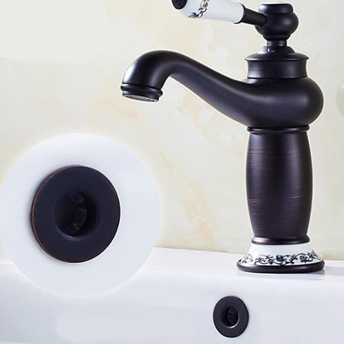 Miniatura 4 de Paquete de 4 cubiertas de anillo de desbordamiento para fregadero de baño de cocina, agujero de fregadero de baño, tapa de drenaje redonda para