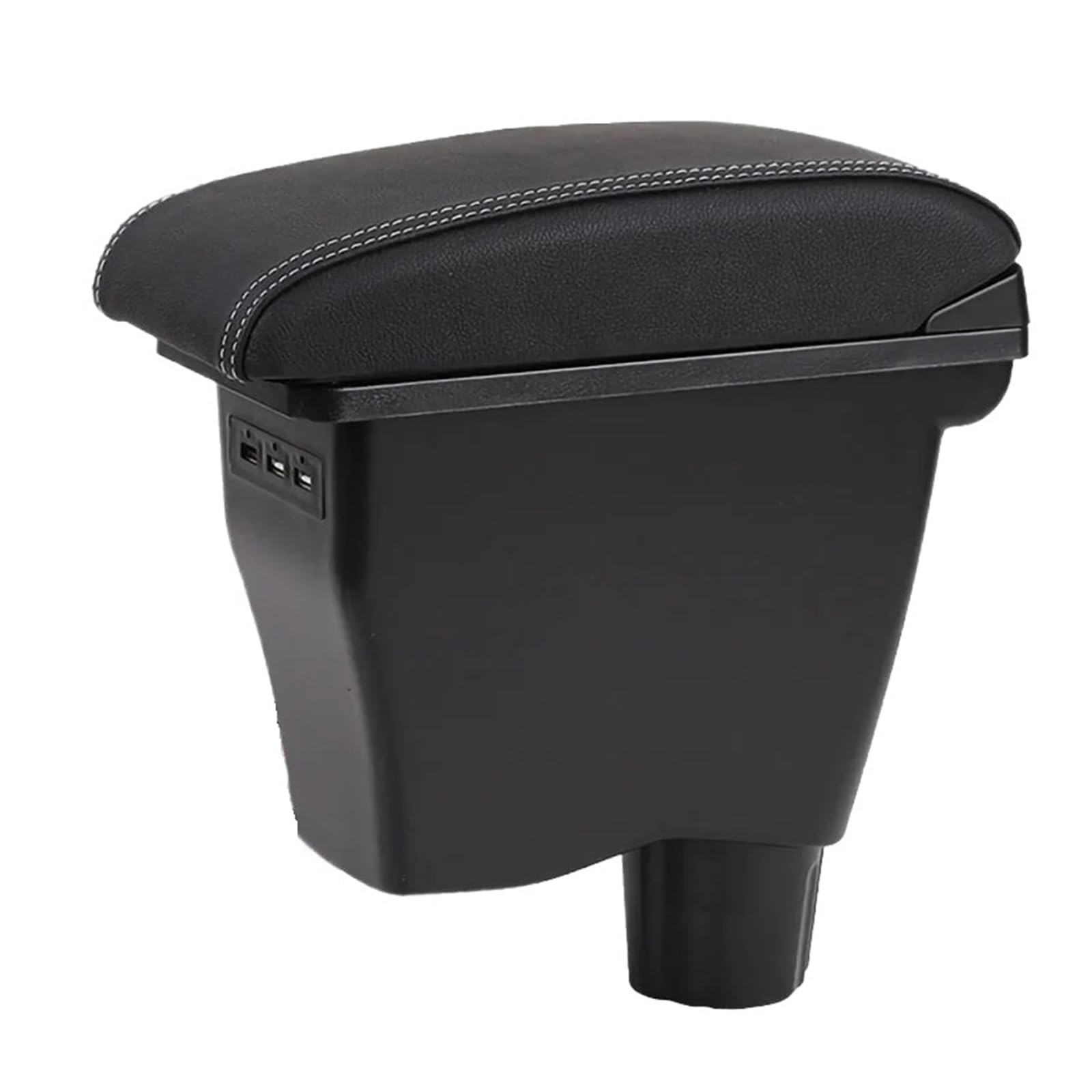 Hguvsjd Armrest Box For Benz For Smart 453 For Fortwo For Forfour 2015-2018 Armrest Retrofit Parts Interior Storage Box Car Armrests(A Black White line)