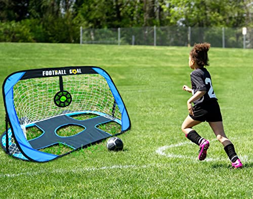 Somiso Soccer Goals For Backyard Set Foldable Portable Pop Up Soccer Goal Net With Aim Target And 8 Agility Training Cones, For Games And Training For Backyard For Kids And Teens #TOP5