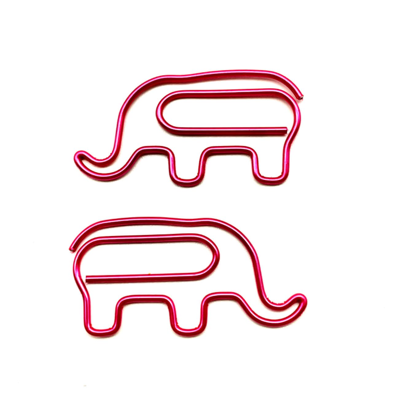 Lmlliang20PC Elephant Paper Clip Bookmark, Cute and Fun Metal Paper Clip, Animal Paper Clip,Elephant Paper Clip Office Desk School Accessories Bookmark(Pink)
