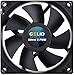 Produktbild Gelid Solutions Silent 8 PWM Black | 80mm Lüfter | Leiser Betrieb | Optimierte Lüfterflügel | Hoher Luftstrom | 4-Pin-Anschluss | RPM 1600 | 80x80x25mm | Schwarz