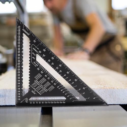 Regla Triángulo de Ángulo Recto de Aluminio 12 Pulgadas miniatura 7