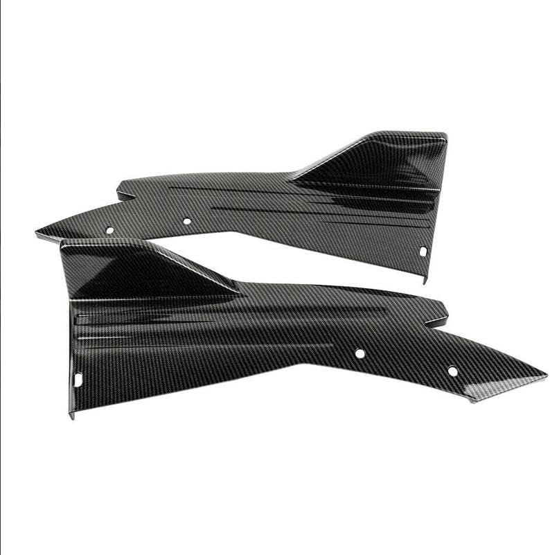 NINTE Rear Bumper Splitter Universal Fit 2 Pieces ABS Carbon Fiber Coating Wrap Angle Diffuser Guard Fender Protection