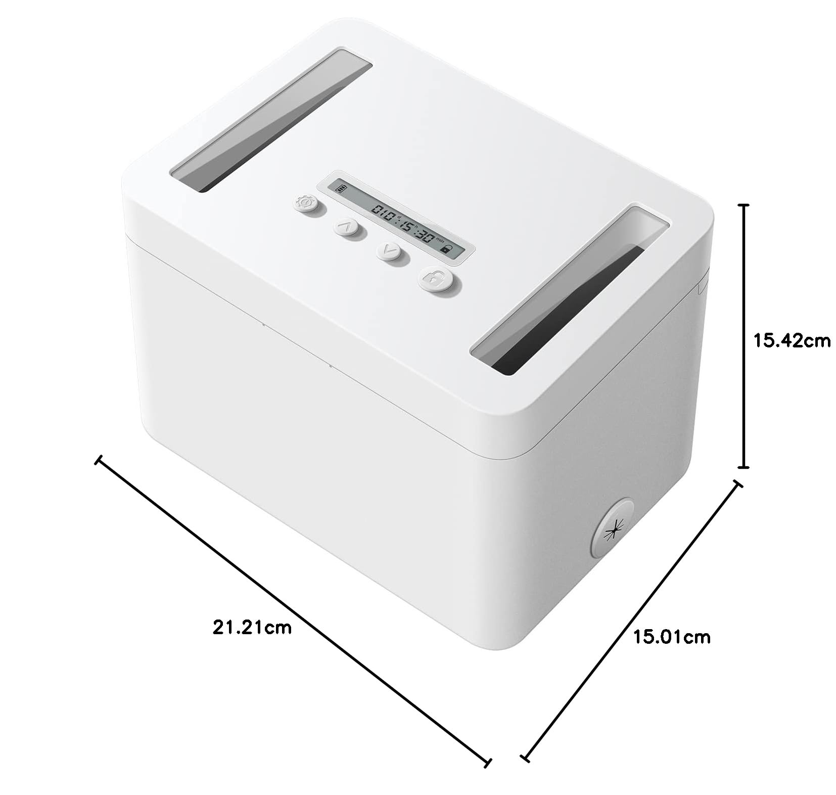 VAYDEER Time Locking Container, Contenitore con Blocco Temporale in Metallo di Alta Qualità per Cellulari, Spuntini, Alcol o Altre Tentazioni Indesiderate (Bianco/Medio)