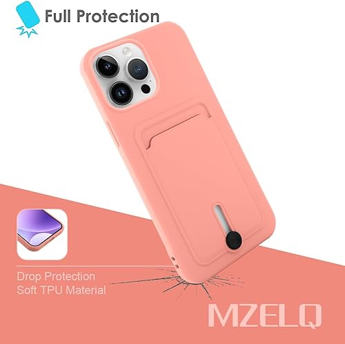 Miniatura 5 de MZELQ Cartera de TPU compatible con iPhone 15 Pro Max 2023, funda protectora para cámara con tarjetero + protector de pantalla, ranura para tarjeta
