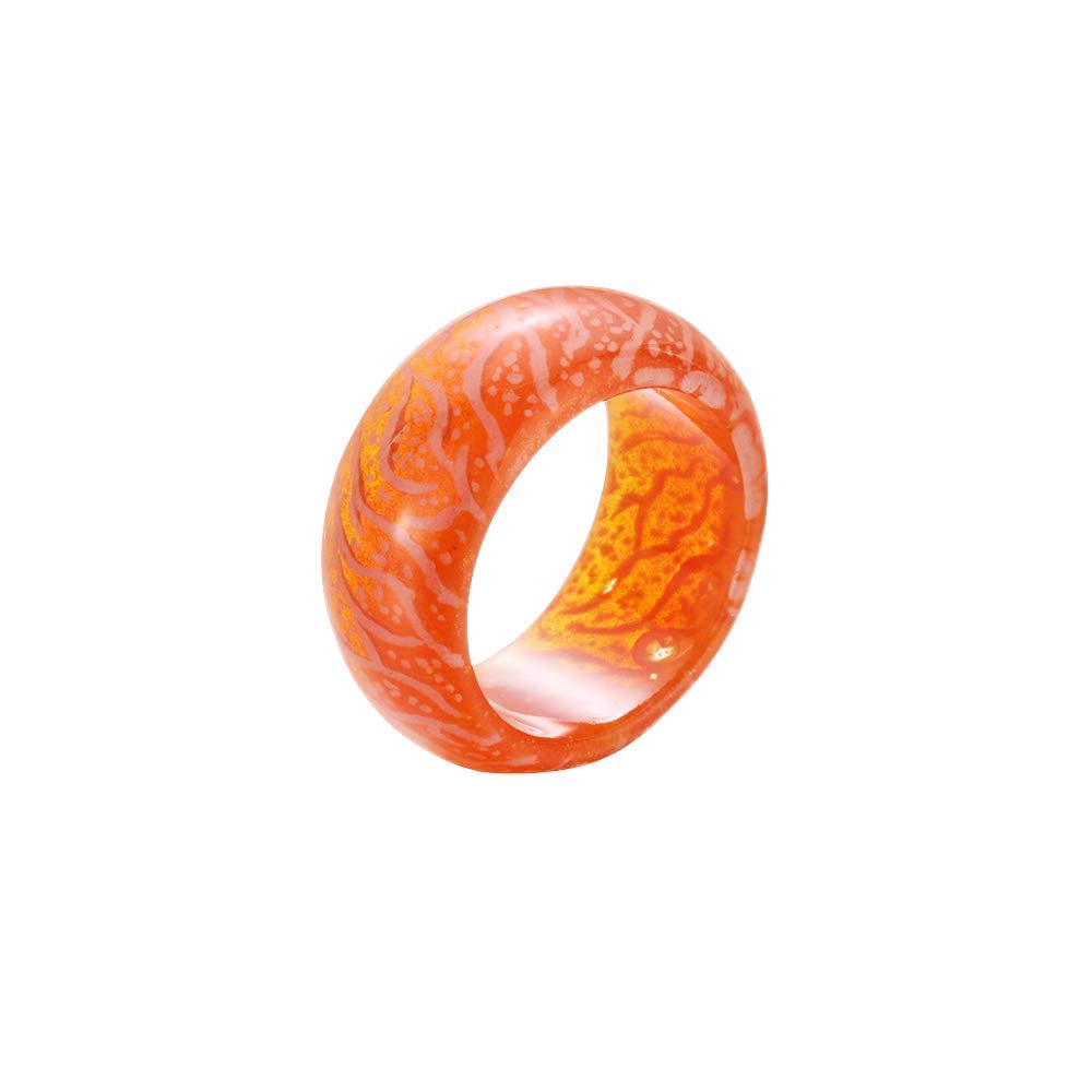 Dragonface Resin Tattoo Ring Band Glow Night Light Luminous in The Dark Ring Fashion Jewelry Accessories for Man Woman