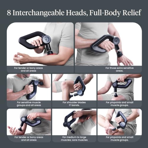 Image of BOB AND BRAD D6 Ultra Max Massage Gun 8-16mm Adjustable Amplitude and Infrared Light, Deep Tissue Percussion Professional Muscle Massager for Athletes, FSA Eligible & HSA Approved