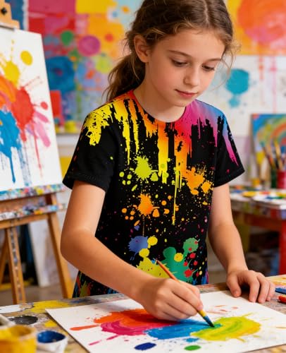 Image of LAIDIPAS Boys Girls 3D Graphic T-Shirt Short Sleeve Tops Tees 6-16 Years | Kids Crewneck Shirts, Vibrant Color, Lightweight and Quick Dry, Trendy Outfits for School, Parties, vacation and Daily Wear