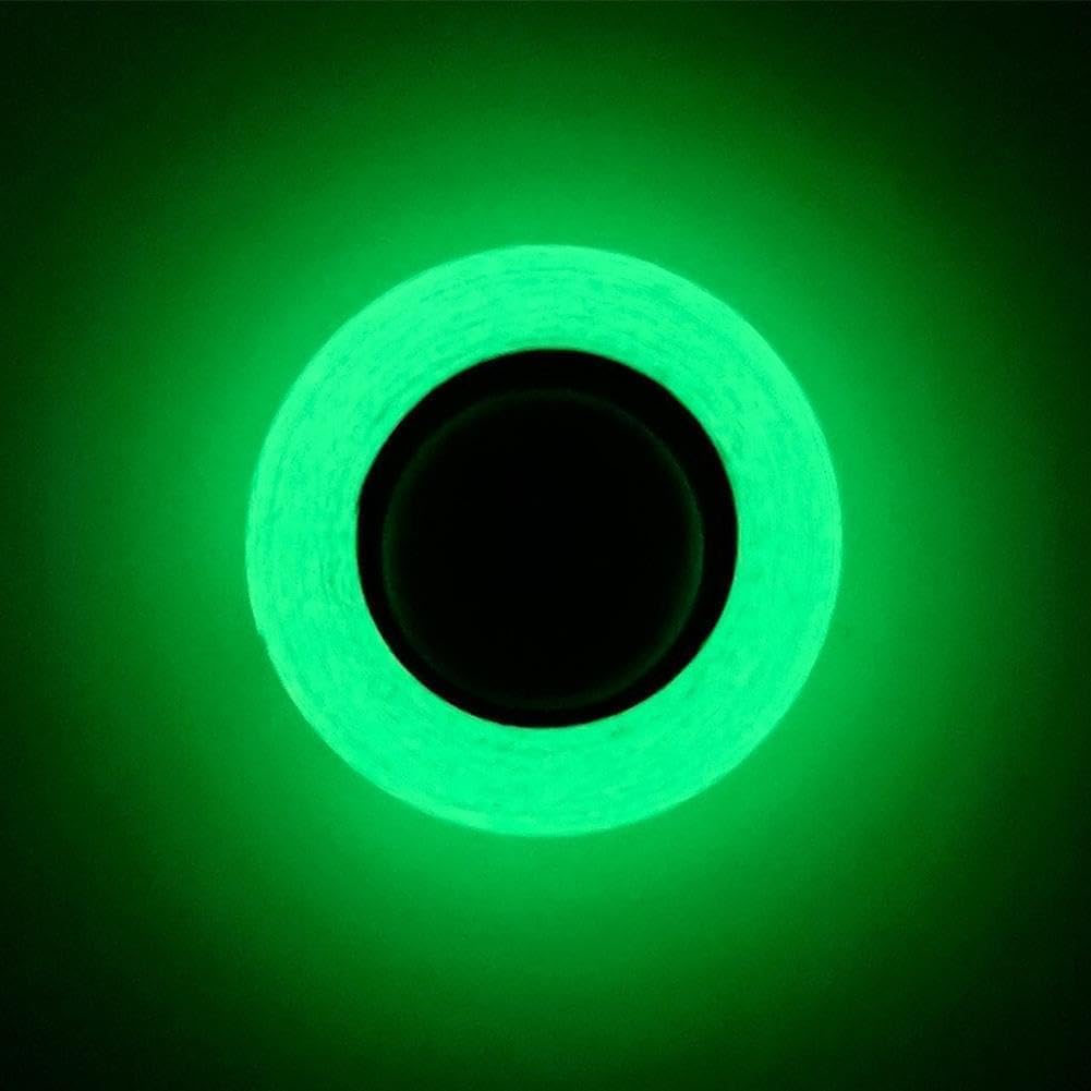 1Pc Glow in The Dark Tape,Long-Lasting Bright Fluorescent Glow Tape,Luminescent Emergency Tape Safety Egress Markers Stairs,Walls,Steps,Exit Sign,Strong Adhesive,Hardware,Safety Signs and Signals