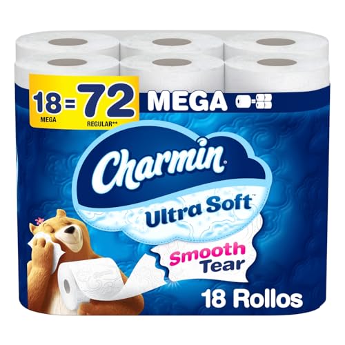 Image of Charmin Ultra Soft Toilet Paper 18 Mega Rolls, 224 Sheets Per Roll