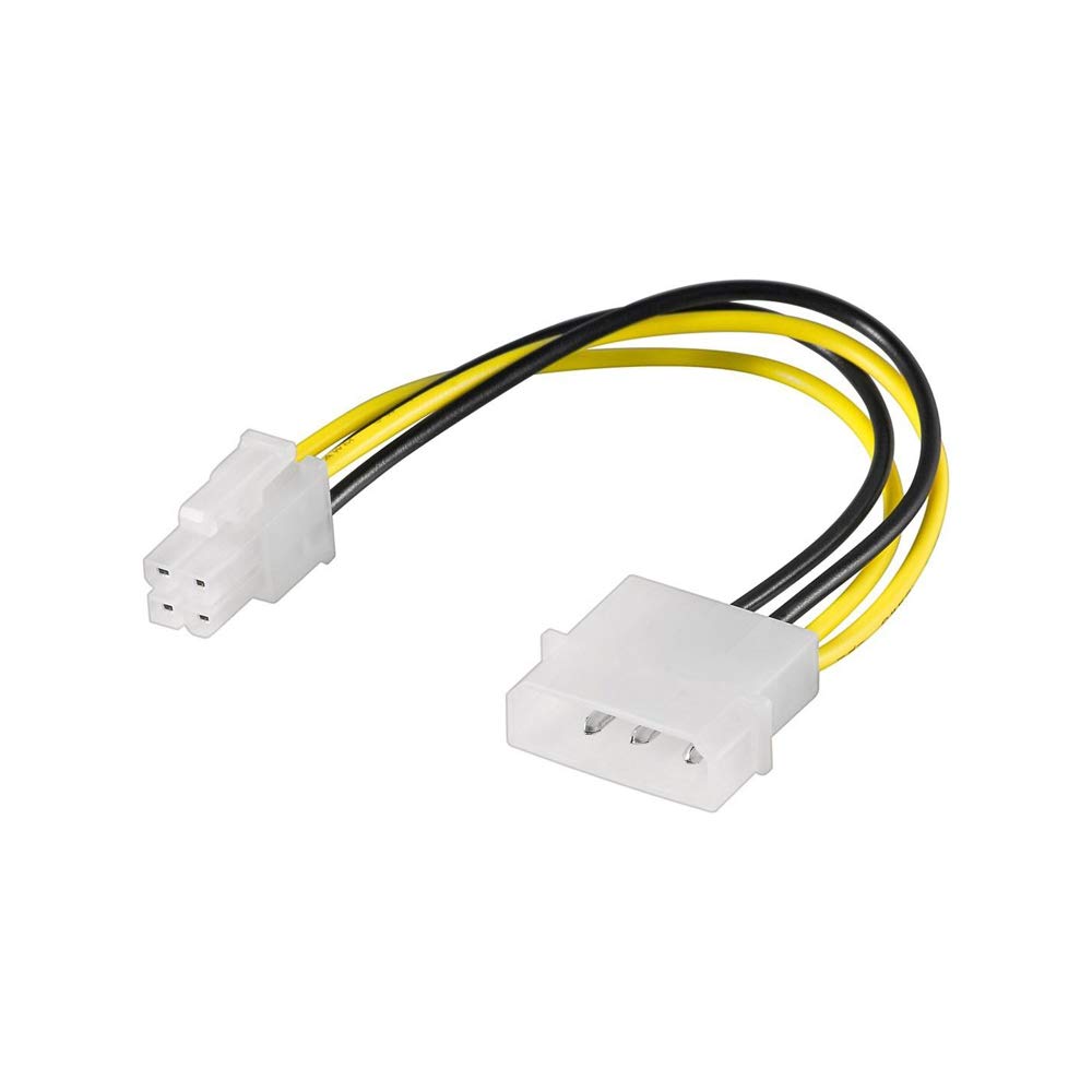 Goobay 51362 PC Power Cable/Adapter, 5.25" Male to ATX12 P4, 4-pin
