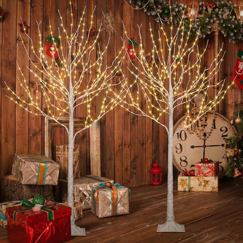 Lightshare-Lighted-Birch-Twig-Tree-with-Fairy-Lights-2-Sets-6FT-642-LED-Lights-for-Indoor-Outdoor-Home-Christmas-Holiday-Decoration Lightshare Lighted Birch Twig Tree with Fairy Lights 2 Sets 6FT 642 LED Lights for Indoor Outdoor Home Christmas Holiday Decoration