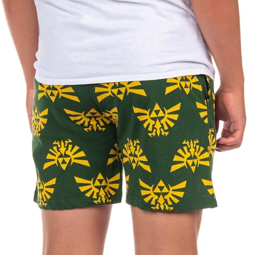 Nintendo The Legend of Zelda Pajamas Men's Royal Hyrule Crest Wingcrest PJ Lounge Shorts3