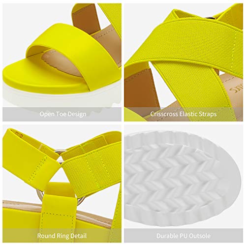 Image of DREAM PAIRS Women's Open Toe Ankle Strap Platform Wedge Sandals