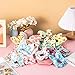 24 Pcs Hair Scrunchies Unicorn Rainbow Strawberry Fruits Colorful Animal Ponytail Holder Cute Hair Ties Pink Scrunchies with Patterns Accessories for Girls Women Kids (Cat Ear)