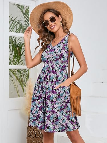 Image of Heymoments Women Sleeveless Summer Beach Dresses with Pockets