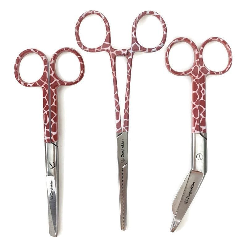 Set de ciseaux d'infirmière "Girafe" - Ciseaux à bandages - Accessoires infirmiers - Ciseaux de premiers secours - Ciseaux médicaux - Kocher - Cadeau pour infirmière