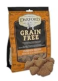 Darford Grain Free Pumpkin Dog Treats – All Natural Oven-Baked Biscuits – No Corn, Soy or Wheat – High in Fiber & Antioxidants – Made in Canada – 12oz Bag