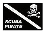 Scuba Pirate Patch Embroidered Iron On Diving Jolly Roger Skull Crossbones Emblem Souvenir